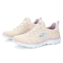 Skechers 女士休闲轻便平底低帮日常步行鞋，款式：149523-NTPR，建议订购小一码
