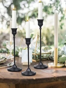 3 件浪漫欧式烛光晚餐婚礼装饰，餐桌中心装饰烛台，锥形烛台金属烛台，房间装饰，家居装饰 - 彩色 - 查看 5