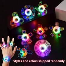 5 件发光派对礼品 LED 手链和 LED 戒指教室夜光霓虹灯派对用品礼品袋生日、嘉年华奖品、皮纳塔礼品袋礼品 LED 发光指尖陀螺手链夜光派对礼品发光旋转环减压玩具派对礼品用品 - 彩色 - 查看 14
