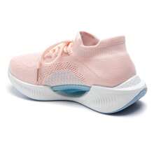 Sports Shoe With Thick Sole And Embossed Details - Pink - View 3