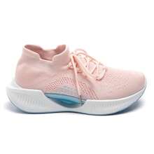 Sports Shoe With Thick Sole And Embossed Details - Pink - View 2