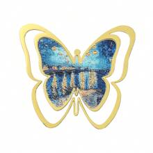 A Vivid And Beautiful Oil Painting Butterfly Metal Book Clip Bookmark, The Warmest Reading Gift For Loved Ones, Suitable For Marking On Study And Office Pages.