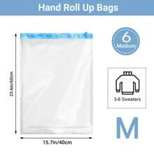 24 Pack Travel Compression Storage Bags, Multiple Sizes Roll Up Vacuum Storage Bags Hand Roll Durable Space Saver Bags For Clothes Clothing Travel Accessories Backpack Suitcase Organizer Compression Bags For Travel, Camping Essentials, Luggage Packing Organiser Vacuum Seal Bags For Clothing Back To School Travel Moving Must Have