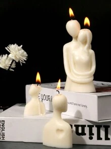 Romantische Hochzeitskerze mit Paar-Umarmung, Hochzeitszimmer Deko, einfache Sojawachskerze mit Duft, drückt Liebe aus und verstärkt Gefühle