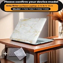 有 4 种大理石图案可供选择，并配有键盘保护膜。它与 MacBook Air Pro 保护套、13/14/15/16 英寸电脑保护套兼容，并配有键盘保护膜，A1370、A1534、A1502、A1707、A2337、A1932、A2179、A2338、A1706、A1708、A2681 塑料硬壳笔记本电脑保护套，黑色、蓝色大理石图案 A2485 A2442、A1466 A1369