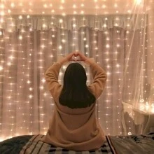 1 包 LED 窗帘灯，USB 供电悬挂式窗户灯，带遥控器，连接仙女灯，适用于卧室装饰、户外装饰、室内装饰、派对用品、派对装饰、节日悬挂（不含电池），