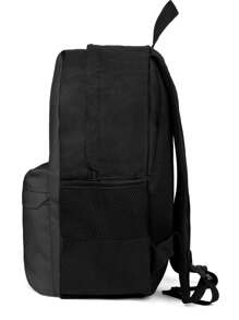 1pc Customized Text Or Graphic Print Fashionable Casual Multi-Function Large Capacity Backpack, Laptop Bag, Gym Bag - Black - View 5