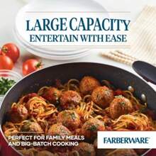 Reliance 10qt Aluminum Nonstick Wide Stock Pot Red: Large Cooking Pot, Glass Lid, Dishwasher & Oven Safe - Red - View 3