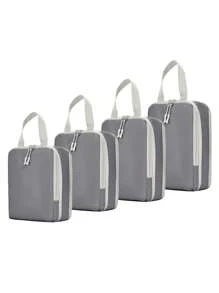 4 包可扩展压缩打包袋 - 使用易于使用的储物袋整理和压缩旅行行李、手提箱和背包，实现高效旅行和无压力打包 - 彩色 - 查看 16