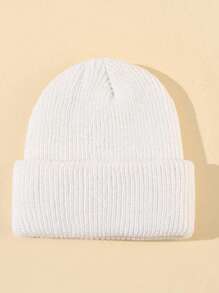儿童幼儿时尚纯色无檐小便帽，柔软舒适的针织帽，适合 3-12 岁儿童，休闲装或节日礼物 - 彩色 - 查看 14