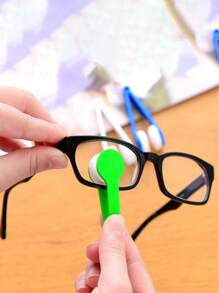 1 件装眼镜片清洁剂眼镜片清洁剂超细纤维清洁布用于擦拭眼镜超细纤维刷便携式磁性玻璃镜片清洁剂眼镜清洁配件眼镜清洁 - 彩色 - 查看 4