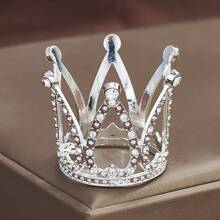 Crowns For Flower Bouquets Golden Silvery Small Crown Queen, Mini Crown Princess Headpiece Mini Tiara Decoration, ForBridal Wedding Royal Themed Decor Birthday Party, Party Decor, Party Supplies