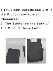 1PC Mobile Phone Silicone Card Holder Slot Sleeve, Stick On Pocket Credit Card ID Case Pouch Compatible With Apple Android - Multicolor - View 9