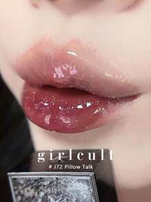 GIRLCULT Unreal 高光泽变色龙液体唇膏 J72 Pillow Talk，油性水钻闪亮唇彩，闪耀金属光泽，持久显色，全息无滑石粉 3.5ml/0.12fl. Oz，礼品装 - J72 Pillow Talk - 查看 3