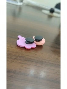 Zapatillas de mujer con diseño de agujeros elevados de 7,5 cm de suela gruesa y forro térmico - Blanco - Ver 8