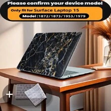 有 4 种大理石图案可供选择，并配有键盘保护膜。它与 MacBook Air Pro 保护套、13/14/15/16 英寸电脑保护套兼容，并配有键盘保护膜，A1370、A1534、A1502、A1707、A2337、A1932、A2179、A2338、A1706、A1708、A2681 塑料硬壳笔记本电脑保护套，黑色、蓝色大理石图案 A2485 A2442、A1466 A1369