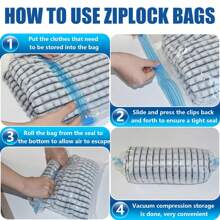 Travel Storage Bags, Vacuum Bags For Travel Organizer Space Saving Compression Bags For Suitcases, Travel Essentials No Vacuum Needed, Travel Accessories For Packing Travel Storage Bags For Clothes Underwear Clothing Organiser