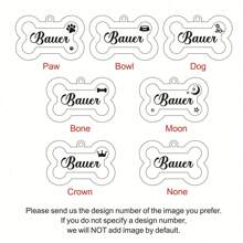 Dog Tags Engraved For Pets Personalized Dog Tag With Any Name & Text Dog Collar Custom Glitter Dog Name Tag Bone Dog ID Tag For Puppy Pets - No Pattern - View 6