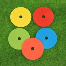 25pcs Flat Design Marker Discs In 5 Colors For Football/Basketball Court, Mixed Colors - Multicolor - View 5