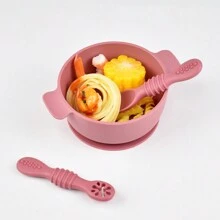 硅胶婴儿勺，婴儿食物喂食用穿孔勺，婴儿新生儿专用软勺，硅胶 - 彩色 - 查看 6
