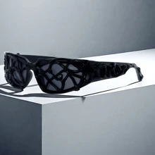 1 Pc Personal Designer Wrap Around Fashion Men Fashion Glasses Oval Vintage Punk Street Fashion Glasses For Women Outdoor Sport Party Shades Stylish Eyeglasses Halloween Looks Street Style And Suit For Sweater Jacket Sweatshirt Hoodie Leather Pants And Cargo Pants