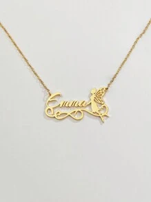 1pc Customized Stainless Steel Necklace With Personalized Name Tag/Pendant, Unique Gifts For Teenagers, Children, Friends, Couples, Anniversary, Mother's Day, Birthday, Graduation, Wedding, Party