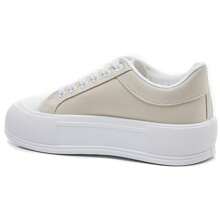 Canvas Sneaker With Chunky Sole And Classic Details - Beige - View 4