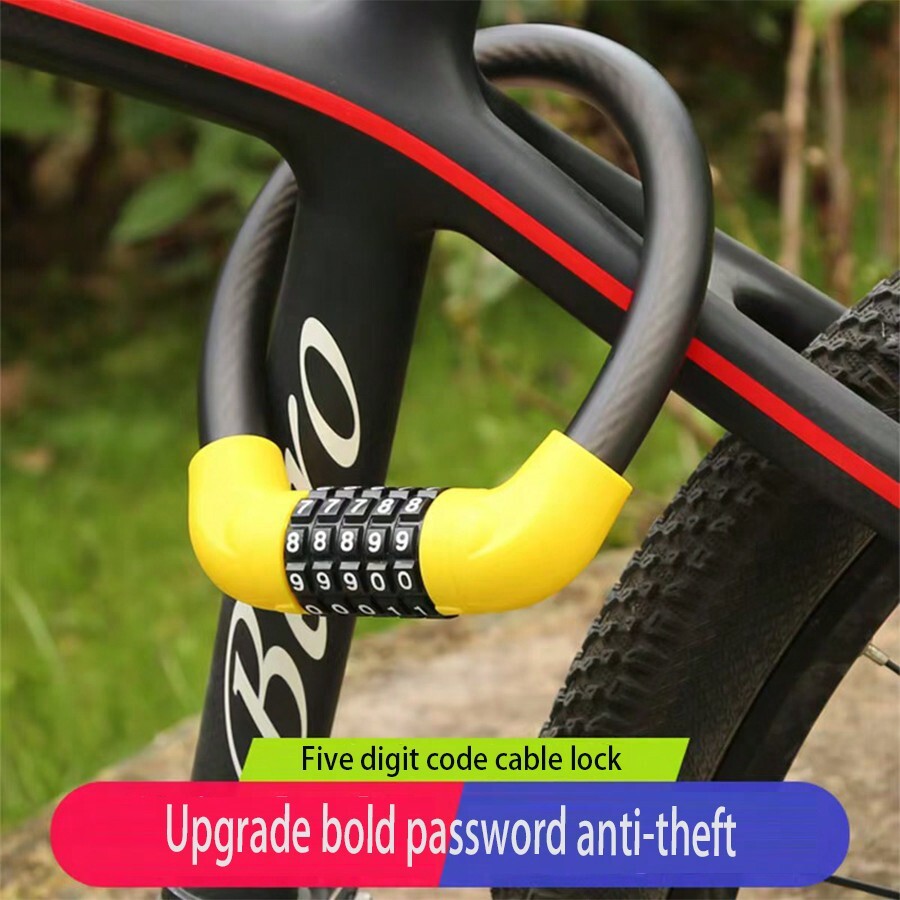 Bicycle Anti-Theft Combination Lock, Mountain Bike Portable Lock ...