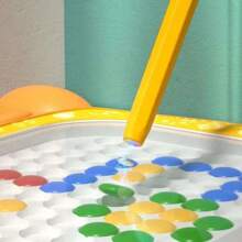 Magnetic Board With Colorful Beads Crab With Drawing Patterns - Orange - View 5