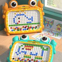 Magnetic Board With Colorful Beads Crab With Drawing Patterns - Orange - View 8