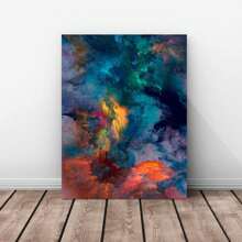 Abstract Decorative Frame Strong Colors Fabric Printing Infinite Edge - 彩色 - 查看 1