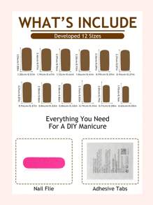 24Pcs Christmas Red Press On Nails Set Medium Long Square False Nails Minimalist Christmas Red Designs Glossy Fake Nails For Women Girls Daily Wear - Includes Nail File & Jelly Adhesive Nail Supplies Nails