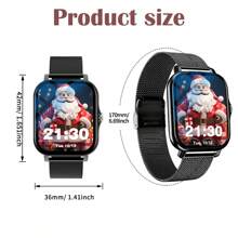 MixtataDi Smart Watch,Multifunctional Sports Smartwatch, Wireless Calls/Wireless Music, Message Notification,Customizable Watch Faces, Multiple Sports Modes, Compatible With Android,Unisexo - Golden-two Straps - View 9