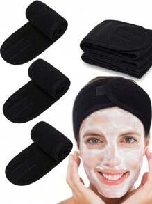 1/3 件女士可调节 Spa 面部头带沐浴化妆发带，适用于洗脸、柔软毛巾、护发配件、护肤头带、美容、护肤产品、水疗、自我护理、护肤工具、面部护理、美容师用品、皮肤、洗面奶、面部 - 彩色 - 查看 10