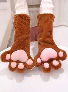 Black Furry Paws Fluffy Plushies Fursuit, White Therian Paws Therian Stuff Therian Gear, Cute Cat Paw Gloves Gloves With Claws, Furry Stuff Wolf Paws Gloves Fox Paws, Cosplay Furry Costume Christmas Decorations Friends Gifts - Multicolor - View 4