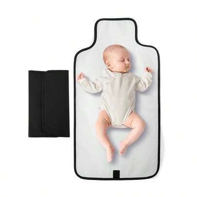 1 件便携式尿布更换垫，带湿巾袋，可拆卸防水垫，适用于婴儿、婴儿洗澡、新生女孩和男孩礼物