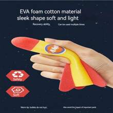 New Design Foot Operated Mini Rocket Launcher Toy, Glowing Flying Cannon Decompression Outdoor Stomp Rocket Launcher, Birthday/Christmas Gift, Perfect Present - Multicolor - View 5