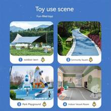 New Design Foot Operated Mini Rocket Launcher Toy, Glowing Flying Cannon Decompression Outdoor Stomp Rocket Launcher, Birthday/Christmas Gift, Perfect Present - Multicolor - View 12