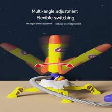 New Design Foot Operated Mini Rocket Launcher Toy, Glowing Flying Cannon Decompression Outdoor Stomp Rocket Launcher, Birthday/Christmas Gift, Perfect Present - Multicolor - View 4