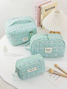 4 件/1 套闪光绗缝化妆包，Y2k 多功能化妆品收纳包套装带手柄，亮片闪光便携式毛绒包非常适合化妆、护肤和美容必需品，是日常魅力和礼物的理想优雅包，秋冬旅行和季节性服装必备，洗漱用品旅行收纳包，适合女士女孩化妆旅行洗漱用品收纳必需品礼品收纳拉链配件指甲包、房间装饰、包、化妆包、梳妆台、旅行、化妆包、旅行必需品、收纳、收纳、旅行必需品、化妆品收纳、化妆包、化妆品收纳、收纳包、洗漱用品包、桌面收纳、化妆包、化妆袋、化妆品收纳、化妆包配件、化妆包、化妆包、化妆包、化妆包、化妆包收纳袋、旅行、化妆包、包、化妆包、化妆袋、旅行必需品、化妆包、化妆包、包、旅行必需品、化妆配件、小化妆包、化妆包、化妆包、旅行必需品、大容量、大化妆包 - 綠色 - 查看 5