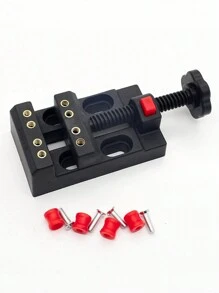 1pc Mini Fast Return Eight-Hole Table Clamp Walnut Clip Small Table Tiger Pliers Flat Pinch Bed Pliers Olive Bodhi Buddha Bead Clamp Cliper Useful Carving Jewelry Making Accessories