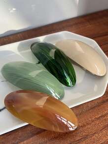 6pcs/3pcs/1pc Ins Hot Selling Fashion 8.5CM Oval Hairpins Retro Marbling Acetic Acid Spring Clip Hair Accessories For Woman Girls