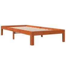 Solid Wood Pine Bed Frame Small Single Wax Brown 75x190 Cm No Mattress Included - Brown - View 5