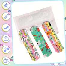 30/60/120 piezas de Curitas con diferentes patrones de dibujos animados, vendajes de primeros auxilios, yeso, artículos esenciales para el hogar, viajes, campamentos, picnics, escalada y exploración, curitas, vendaje desechable (Vocabulario fácil de asociar: Vendas adhesivas de reparación avanzadas | Protección de heridas resistente al agua y amigable con la piel)