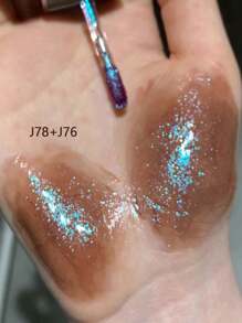 GIRLCULT Unreal 高光泽唇彩 J76 Spiders，变色龙液体唇膏，油基钻石闪粉唇彩，闪耀金属光泽，持久显色，全息且不含滑石粉，韩国彩妆 - J76 - 查看 3