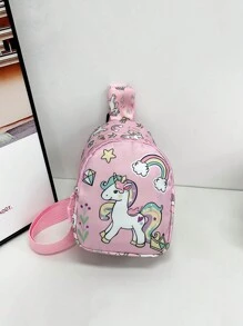 1PC Nhiều loại túi đeo ngực có in nơ, túi đeo chéo màu đen, khóa kéo, thích hợp để cất giữ hàng ngày, du lịch và vui chơi, quà tặng trở lại trường vào đầu mùa tựu trường, túi đeo chéo dung tích lớn. Hướng khóa kéo ngẫu nhiên - Nhiều màu - Xem 14