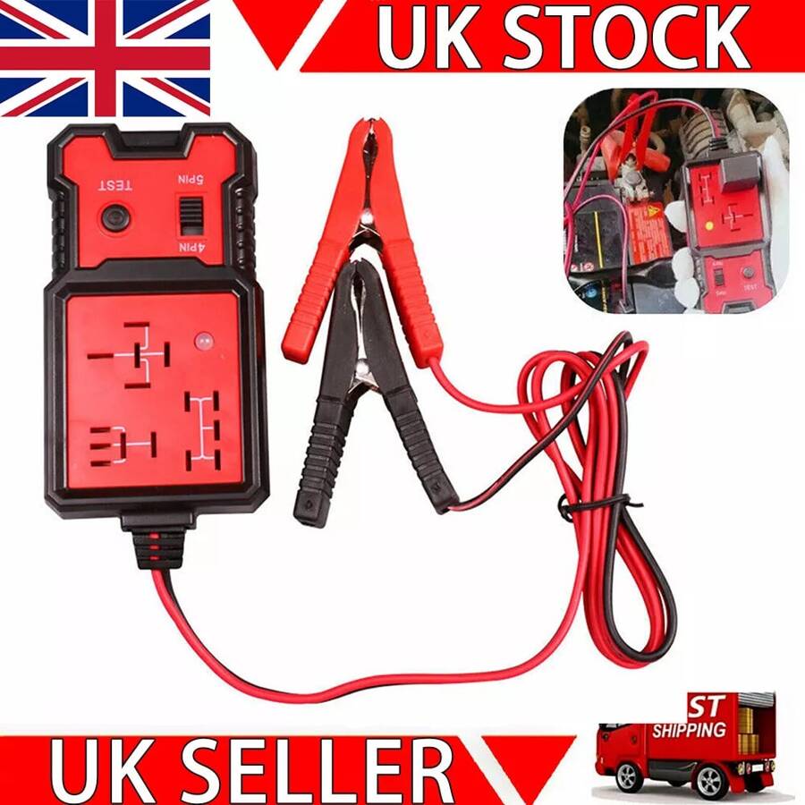 NetHong Universal Electronic Automotive Relay Tester For Car Auto Battery Checker 12V - Red - View 1