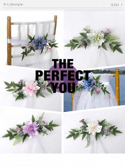 Wow! Sparkling Eucalyptus Leaf Chair Back Flower, The "Glamorous Magic Visage Bearer" For Weddings And Banquets, An Astounding Realistic Flower That Unlocks A Dreamy Romantic New Experience