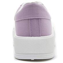 Canvas Sneaker With Chunky Sole And Classic Details - Purple - View 4
