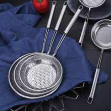 Useful Stainless Steel Hot Pot Filter Mesh Percolator Spoon Frying Scoop Long Handle Colander - Silver - View 9